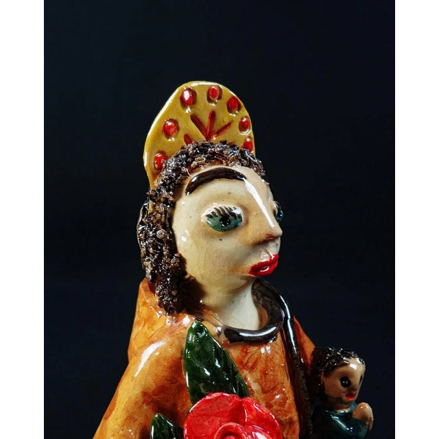 Contemporary Ines Machado, Statuette of Saint Anthony of Padua, 2025, Terracotta For Sale - Image 3 of 14