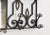 1950s French Wall Coat Hat Rack Stand in Wrought Iron with Mirror, 1950s For Sale - Image 5 of 9