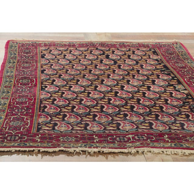 Textile Antique Persian Kerman Rug - 04'01 x 08'11 For Sale - Image 7 of 9