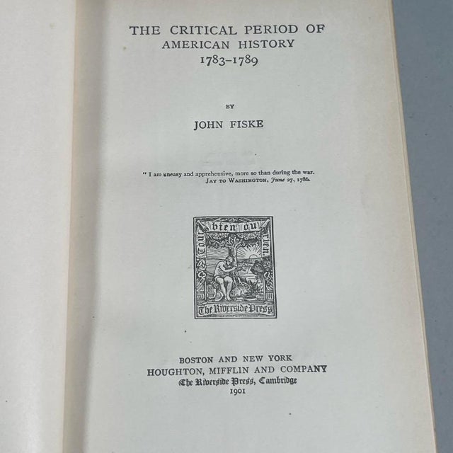 Antique Leather Bindings - American History Books by Harvard Professor John Fiske - 10 Volumes For Sale - Image 9 of 12