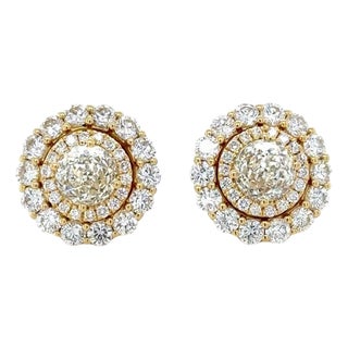 Crown of Light Cut Diamond Convertible Stud Earrings, Pair For Sale