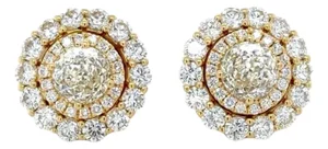Crown of Light Cut Diamond Convertible Stud Earrings, Pair