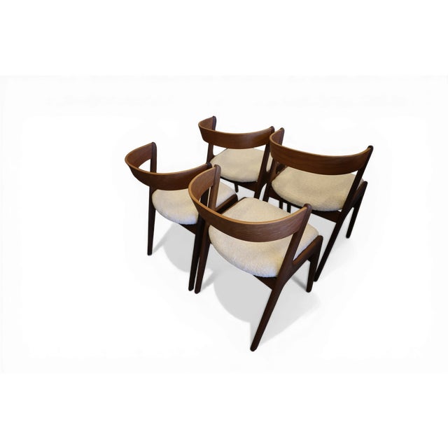 Danish Fire Chair in Teak and Light Bouclé Fabric, 1960s For Sale - Image 18 of 18