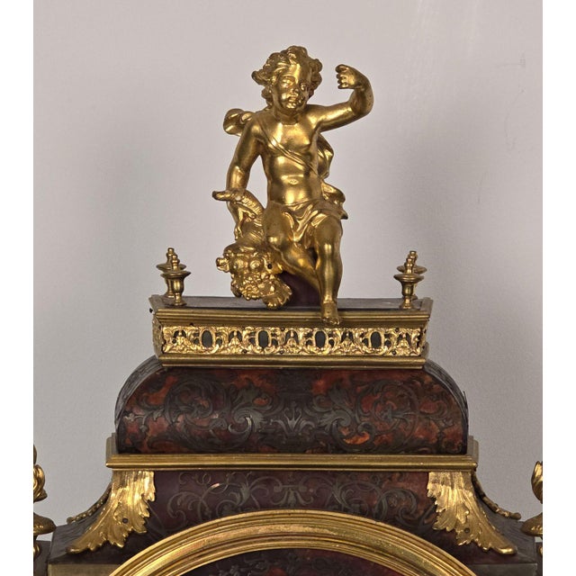Louis XIV Boulle and Gilt Bracket Clock For Sale - Image 13 of 16