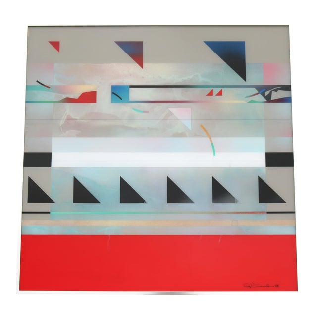 1988 Richard Hammond Flight-3 Abstract Expressionism Artwork Enamel and Resin For Sale