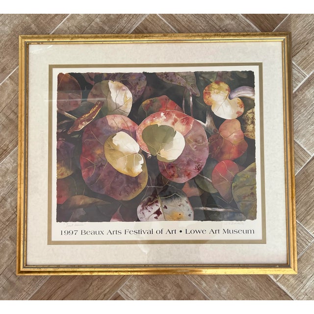 Lowe Art Museum 1997 Beaux Arts Festival of Art "Just Leaves" Signed Numbered Poster Leaf Botanical For Sale - Image 4 of 10