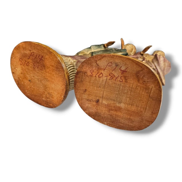 Pair of Mid-Century Chinese Hand-Carved Wooden Guanyin Figures – Painted Polychrome Finish, 23″ For Sale - Image 12 of 13