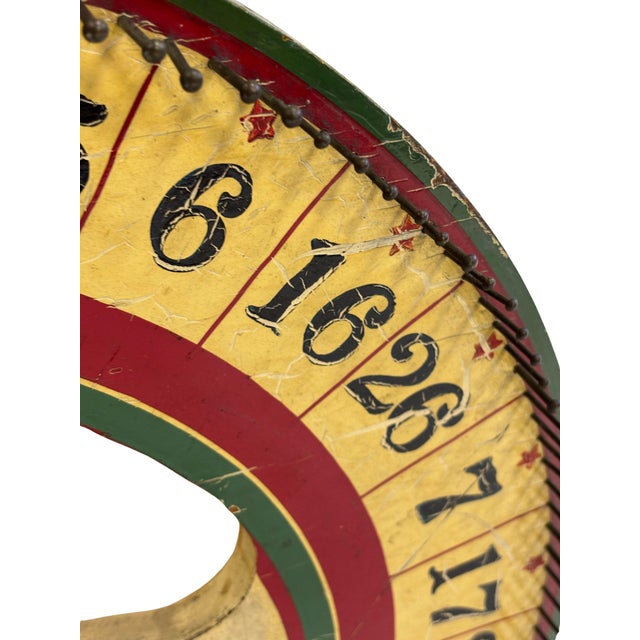 Early 20th Century Antique Game Wheel With Moons and Stars For Sale - Image 5 of 8