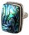 Vintage Sterling Silver and Abalone Shell Ring For Sale