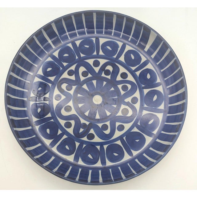 White Vintage Dansk "Arabesque" Glazed Stoneware Round Serving Platter For Sale - Image 8 of 10