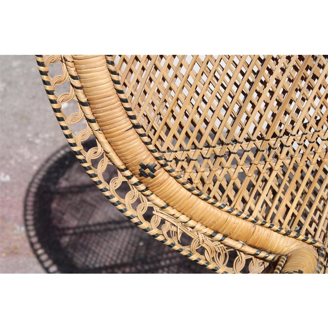 Black Large Italian Ornamental Peacock Chair, 1950 For Sale - Image 8 of 18