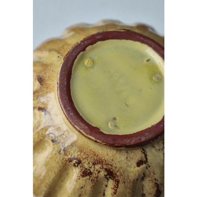 Art Deco Ceramic Vase in Yellow Glazing by Futurum for Upsala Ekeby, Sweden, 1930s For Sale - Image 10 of 12