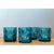 Vintage Blue Embossed Glass Shot Glasses - Set of 4 For Sale - Image 10 of 12