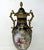 Stunning imposing French Sevres Soft Paste Porcelain and Ormolu Twin Handle tall slender Urn of traditional bulbous form,...