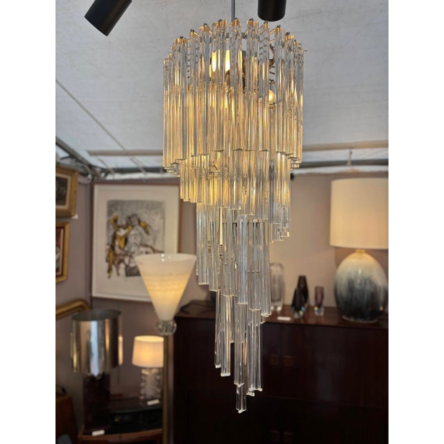 Cascade Chandelier in Murano Glass attributed to Paolo Venini for Venini, Italy, 1960 For Sale - Image 9 of 17