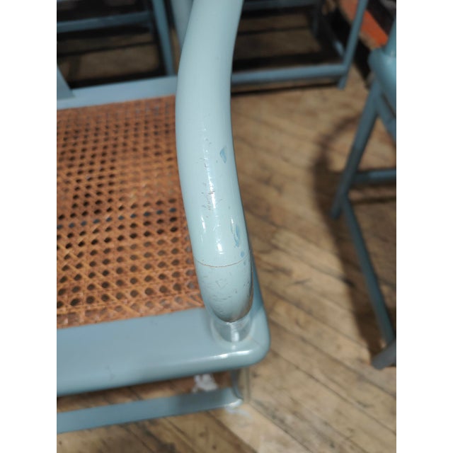 A Set of 12 Lacquered, Rounded-Back Armchairs With Cane Seats, C. 1970. For Sale - Image 11 of 11