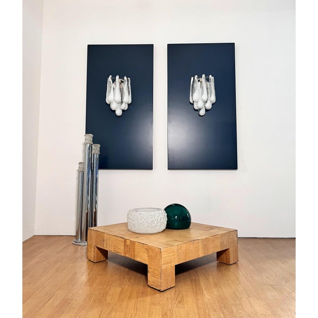 Vintage Glass Petals Drop Wall Sconces, 1990, Set of 2 For Sale - Image 9 of 17