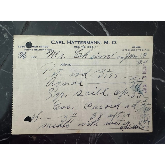 Set of 20 Vintage Compounding Prescriptions – 1929 Medical Ephemera For Sale In Naples, FL - Image 6 of 10