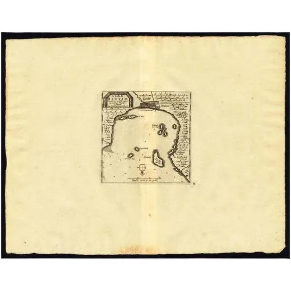 Early 18th Century Antique Map of the Roadstead of Bantam attributed to Van der Aa, 1725 For Sale - Image 5 of 5