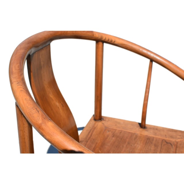 19th Century 19th Century Chinese Horseshoe Chairs Pair For Sale - Image 5 of 13
