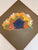 This is a vintage unsigned original framed abstract psychedelic pop art acrylic painting mounted dynamically in a diamond...