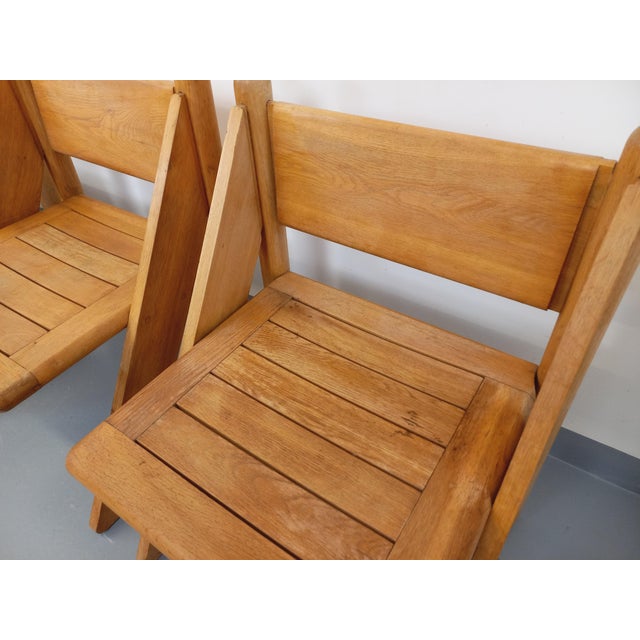 Vintage Brutalist Chairs in Oak, 1960s, Set of 4 For Sale - Image 9 of 18