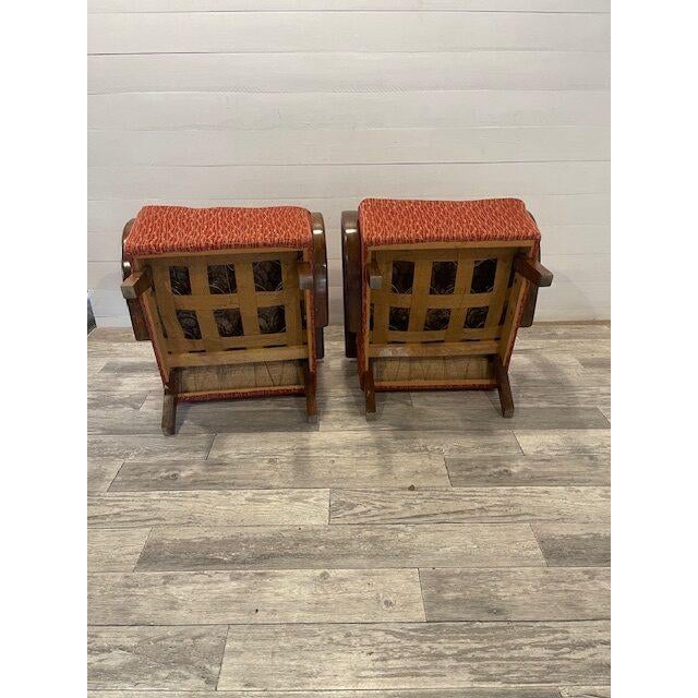 Art Deco Model C Mad-Man Relex Chairs from Halabala, 1930s, Set of 2 For Sale - Image 6 of 7