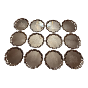 Silverplate Chargers With British Royal Coat of Arms- Set of 12