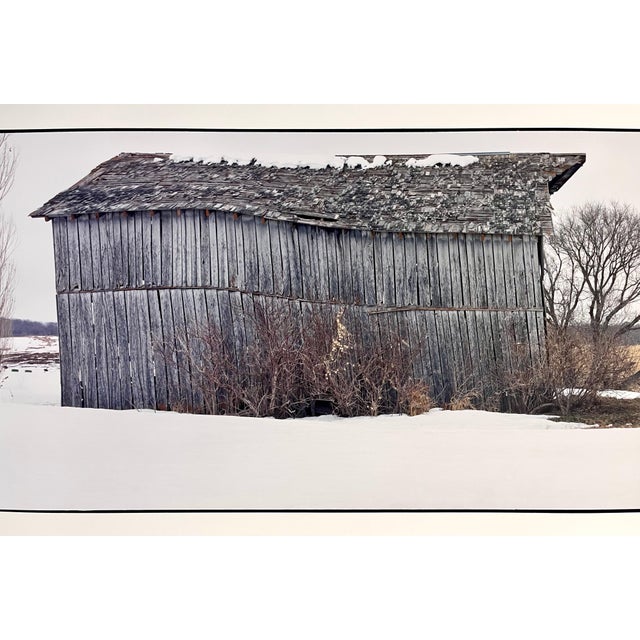 1990s Maxwell Mackenzie, Barn in Snow, Winter Landscape, Large Panoramic Color Photograph Signed Photo, 1993 For Sale - Image 5 of 8