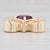 Contemporary 1.25ct Rhodolite Garnet Slide Charm 14k Yellow Gold Vintage January Birthstone For Sale - Image 3 of 5