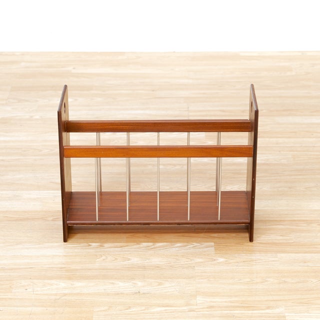 Wood Mid 20th Century Teak Magazine Rack For Sale - Image 7 of 8