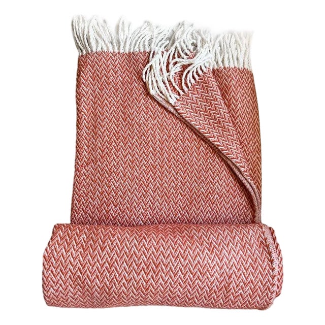 Marina Throw Jacquard Collection, Coral For Sale