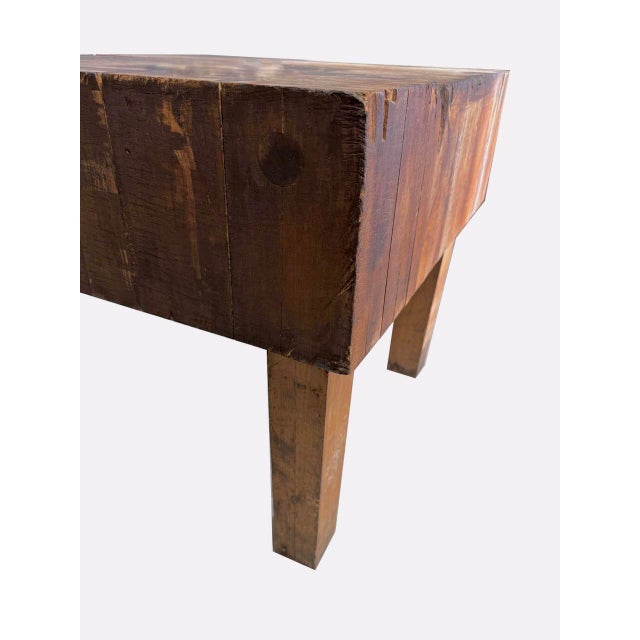 American Larger Size John Boos Early 20th Century Butcher Block For Sale - Image 3 of 12