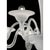 Modern Venetian Murano Glass Chandelier in Transparent and White Tones with Silver Leaf by Simoeng For Sale - Image 6 of 7