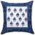 Contemporary Birds on Vine-Blossom Reversible Pillow Case - Blue, 18" x 18" For Sale - Image 3 of 3