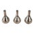 1960s Jens Quistgaard for Dansk Silver Onion Candleholders, Set of 3 For Sale