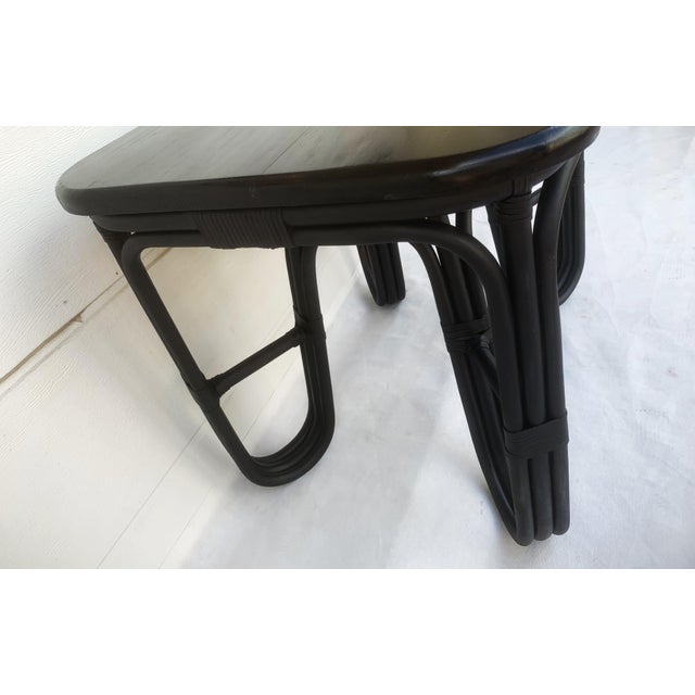 Rattan and Bamboo Table and Chairs Furniture Set, 1980s, Set of 4 For Sale - Image 6 of 18