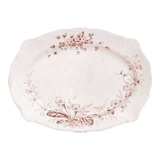 1880s English Staffordshire Ironstone Transferware Platter For Sale
