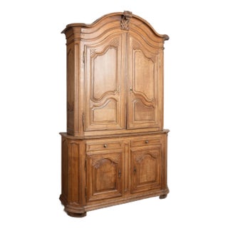 Late 18th Century Tall French Oak Cabinet "Deux Corp" For Sale