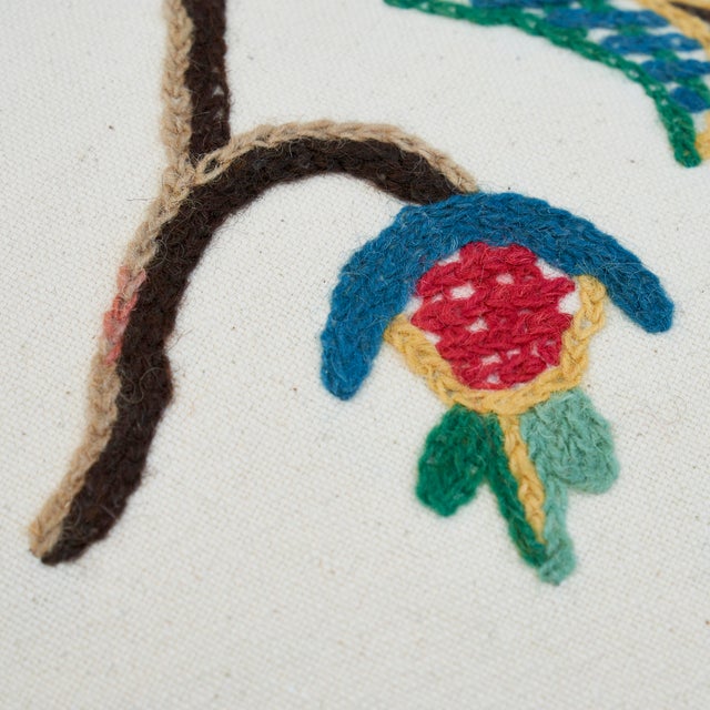 Schumacher Colonial Crewel Lumbar Pillow in Document For Sale In Charlotte - Image 6 of 8