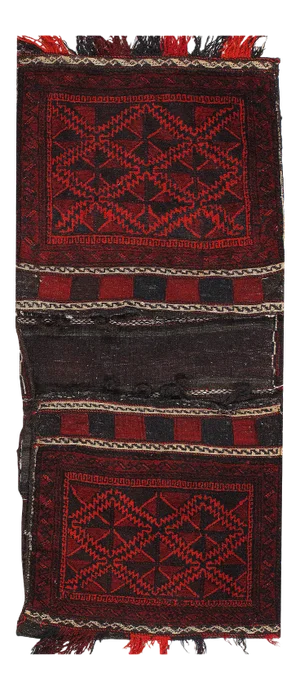 Vintage Persian Hand Knotted Shiraz Saddle Bag 2'5'' X 5'