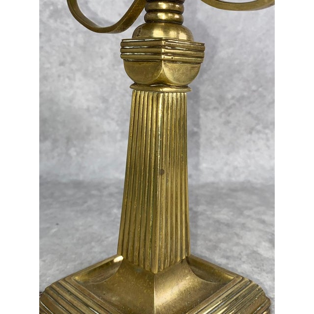 Brass Table Lamp in the style of Vienna Secession, 1890s For Sale - Image 6 of 10