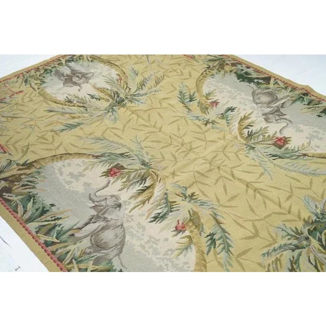 Brown French Aubusson Design Rug 5'10'' X 9'1'' For Sale - Image 8 of 10