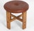 Mid-Century Modern Vintage Midcentury Modern Leather & Pine Stool Ottoman, in the Manner of Kai Kristianssen, Sweden, 1970s For Sale - Image 3 of 12