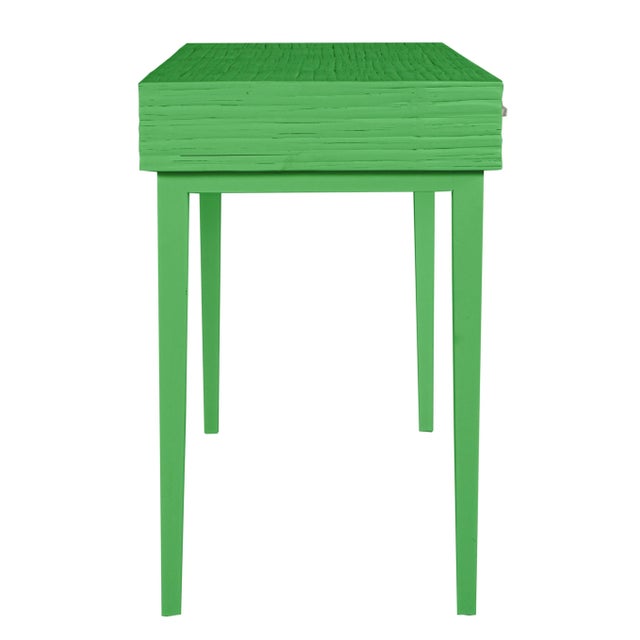 Athena Desk in Bright Green For Sale - Image 4 of 8