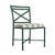 Brown Jordan Venetian Side Chair in Forest Green with Forest Stripe Cushions For Sale
