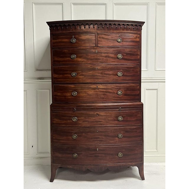 Bow Front Chest of Drawers For Sale - Image 4 of 14