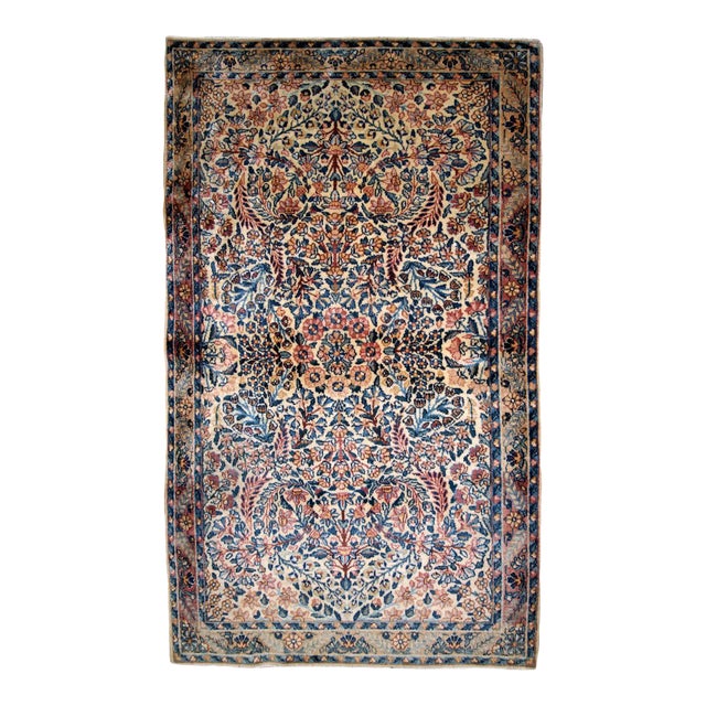 1920s Handmade Antique Persian Kerman Rug For Sale