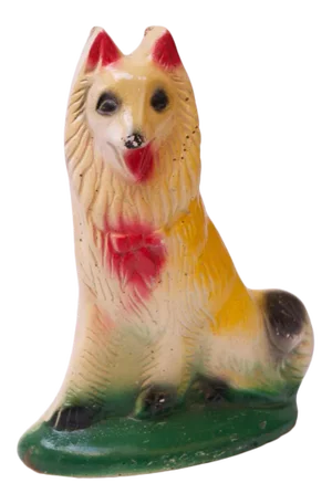 1950s American Painted Chalkware Collie