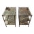 Pair of Ethan Allen Glass Top Jocelyn Side Tables (Triple Tier) For Sale